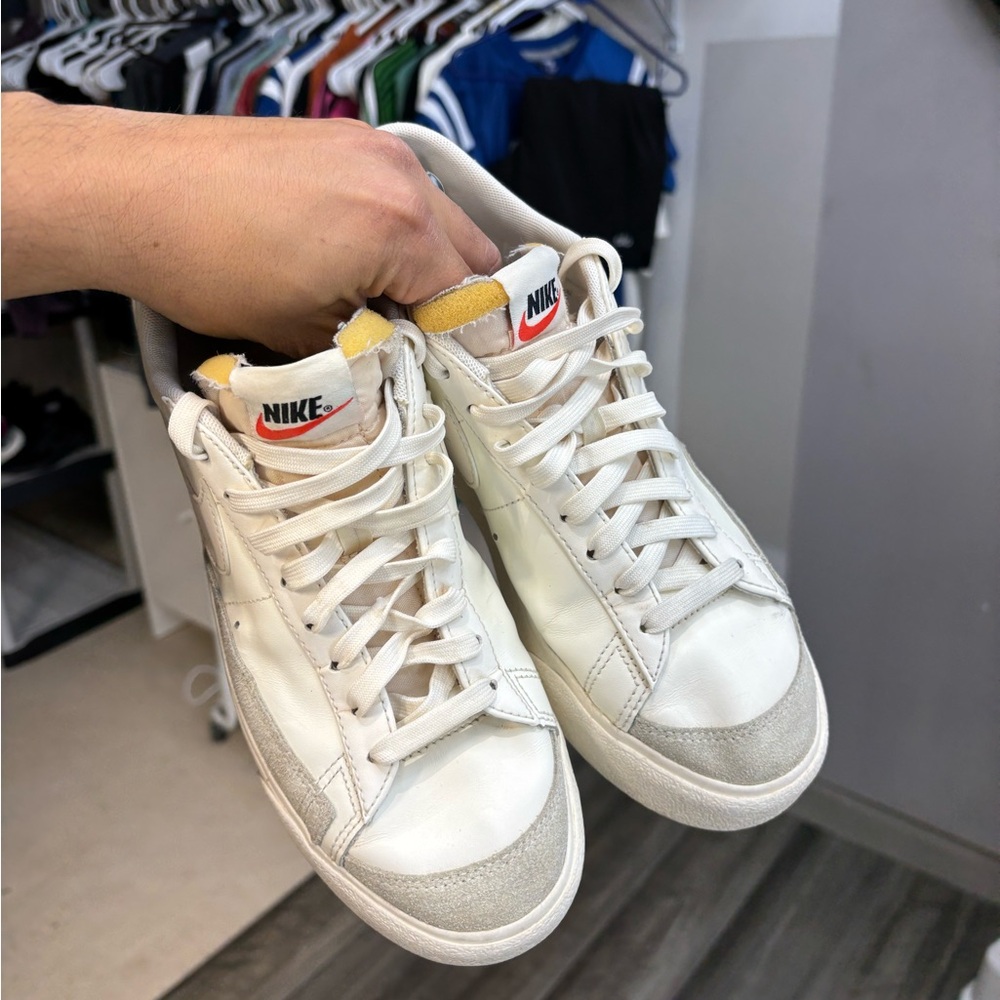 Nike Blazer Low Platform Women’s Size 9.5 Triple Sail White Y2K skate sneakers - Picture 2 of 6